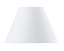  SH-1174 - 8" Tall White Round Hardback Fabric Shade