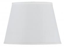  SH-1247 - 11" Tall White Round Hardback Fabric Shade