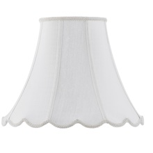  SH-8105/14-WH - 11.5" Tall White Fabric Shade