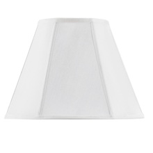  SH-8106/18-WH - 13" Tall White Fabric Shade