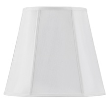  SH-8107/16-WH - 16" Tall White Fabric Shade