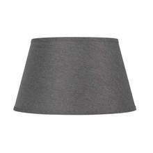  SH-8112-16C - 10" Height Fabric Shade in Grey Finish