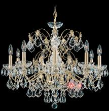  1709-48 - Century 9 Light 120V Chandelier in Antique Silver with Heritage Handcut Crystal