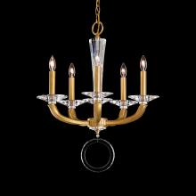  MA1005N-48O - Emilea 5 Light 120V Chandelier in Antique Silver with Optic Crystal