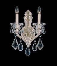  5070-48S - La Scala 2 Light 120V Wall Sconce in Antique Silver with Clear Crystals from Swarovski