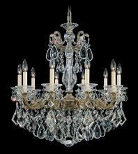 Schonbek 1870 5074-76 - La Scala 10 Light 120V Chandelier in Heirloom Bronze with Heritage Handcut Crystal