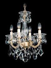  5344-27R - La Scala 4 Light 120V Chandelier in Parchment Gold with Radiance Crystal