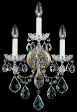 Schonbek 1870 3652-22H - New Orleans 3 Light 120V Wall Sconce in Heirloom Gold with Heritage Handcut Crystal