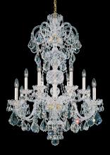  6813-40H - Olde World 12 Light 120V Chandelier in Polished Silver with Heritage Handcut Crystal