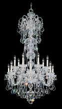  6817-40H - Olde World 14 Light 120V Chandelier in Polished Silver with Heritage Handcut Crystal