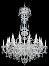  6861-40H - Olde World 45 Light 120V Chandelier in Polished Silver with Heritage Handcut Crystal