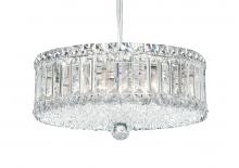  6670O - Plaza 9 Light 120V Pendant in Polished Stainless Steel with Optic Crystal