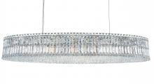  6680O - Plaza 24 Light 120V Pendant in Polished Stainless Steel with Optic Crystal