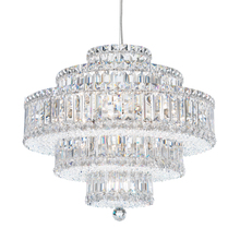  6673O - Plaza 22 Light 120V Pendant in Polished Stainless Steel with Optic Crystal