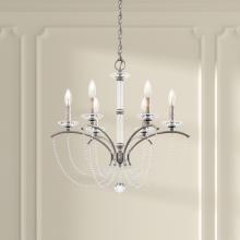  BC7106N-48O - Priscilla 6 Light 120V Chandelier in Antique Silver with Optic Crystal