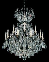  3773-51 - Renaissance 16 Light 120V Chandelier in Black with Clear Heritage Handcut Crystal