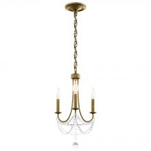  RJ1003N-51O - Verdana 3 Light 120V Chandelier in Black with Optic Crystal