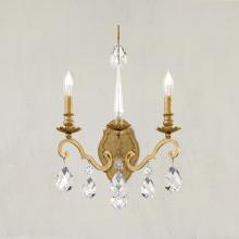 Schonbek 1870 RN3861N-23H - Renaissance Nouveau 2 Light 120V Wall Sconce in Etruscan Gold with Heritage Handcut Crystal