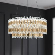  S8124-51O - Tahitian 25in LED 3000K/3500K/4000K 120V-277V Pendant in Black with Clear Optic Crystal