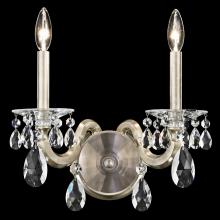  S8602N-22R - San Marco 2 Light 120V Wall Sconce in Heirloom Gold with Radiance Crystal