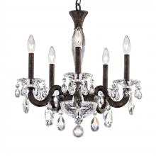  S8605N-51R - San Marco 5 Light 120V Chandelier in Black with Radiance Crystal