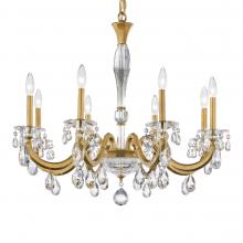  S8608N-51R - San Marco 8 Light 120V Chandelier in Black with Radiance Crystal