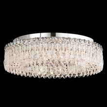  RS8347N-48H - Sarella 12 Light 120V Flush Mount in Antique Silver with Clear Heritage Handcut Crystal