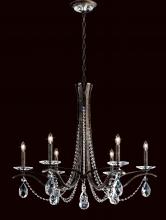  VA8336N-48H - Vesca 6 Light 120V Chandelier in Antique Silver with Heritage Handcut Crystal