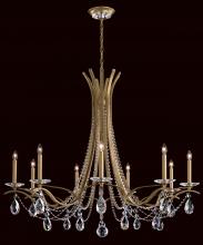  VA8339N-48H - Vesca 9 Light 120V Chandelier in Antique Silver with Heritage Handcut Crystal