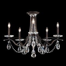 Schonbek 1870 VA8312N-48H - Vesca 5 Light 120V Semi-Flush Mount in Antique Silver with Heritage Handcut Crystal