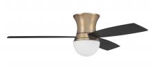  DBK52SB3 - 52" Daybreak in Satin Brass w/ Flat Black/Black Walnut Blades