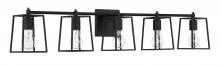  12141FB5 - Dunn 5 Light Vanity in Flat Black