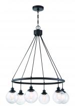  53326-FB - Que 6 Light Chandelier in Flat Black