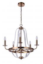  57725-SB - Graclyn 5 Light Chandelier in Satin Brass