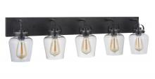  53505-FB - Trystan 5 Light Vanity in Flat Black