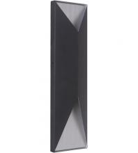  Z3422-TBBA-LED - Peak 2 Light Large LED Outdoor Pocket Sconce in Textured Black/Brushed Aluminum