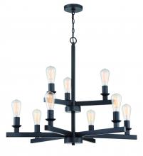  53129-FB - Chicago 9 Light Chandelier in Flat Black