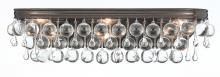  133-VZ - Calypso 6 Light Crystal Teardrop Vibrant Bronze Bathroom Vanity