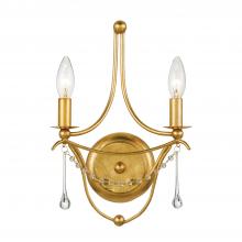  422-GA - Metro 2 Light Antique Gold Sconce