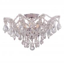  4437-CH-CL-MWP - Maria Theresa 5 Light Hand Cut Crystal Polished Chrome Semi Flush Mount