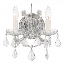  4472-CH-CL-I - Maria Theresa 2 Light Clear Italian Crystal Polished Chrome Sconce