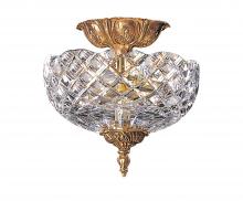  66-CT-OB - Crystorama 2 Light Olde Brass Cast Semi Flush Mount