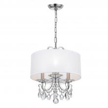  6623-CH-CL-MWP - Othello 3 Light Clear Crystal Polished Chrome Mini Chandelier