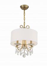  6623-VG-CL-MWP - Othello 3 Light Vibrant Gold Mini Chandelier