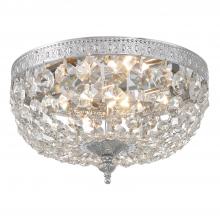  710-CH-CL-MWP - Crystorama 2 Light Hand Cut Crystal Polished Chrome Flush Mount