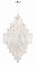  ADD-319-CH-WH - Addis 20 Light Polished Chrome Chandelier