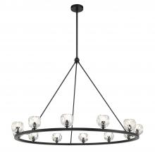  ARA-10266-MK - Aragon 12 Light LED Matte Black Chandelier