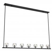  ARA-10267-MK - Aragon 7 Light LED Matte Black Linear Chandelier