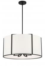  CAR-9206-BK - Carlyn 6 Light Black Chandelier