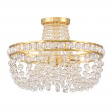  SEV-1800-AG - Seville 3 Light Aged Brass Semi Flush Mount